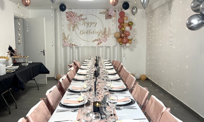 Louer votre salle pour fête, anniversaire, baby shower, fiançailles à Champigny 50 €